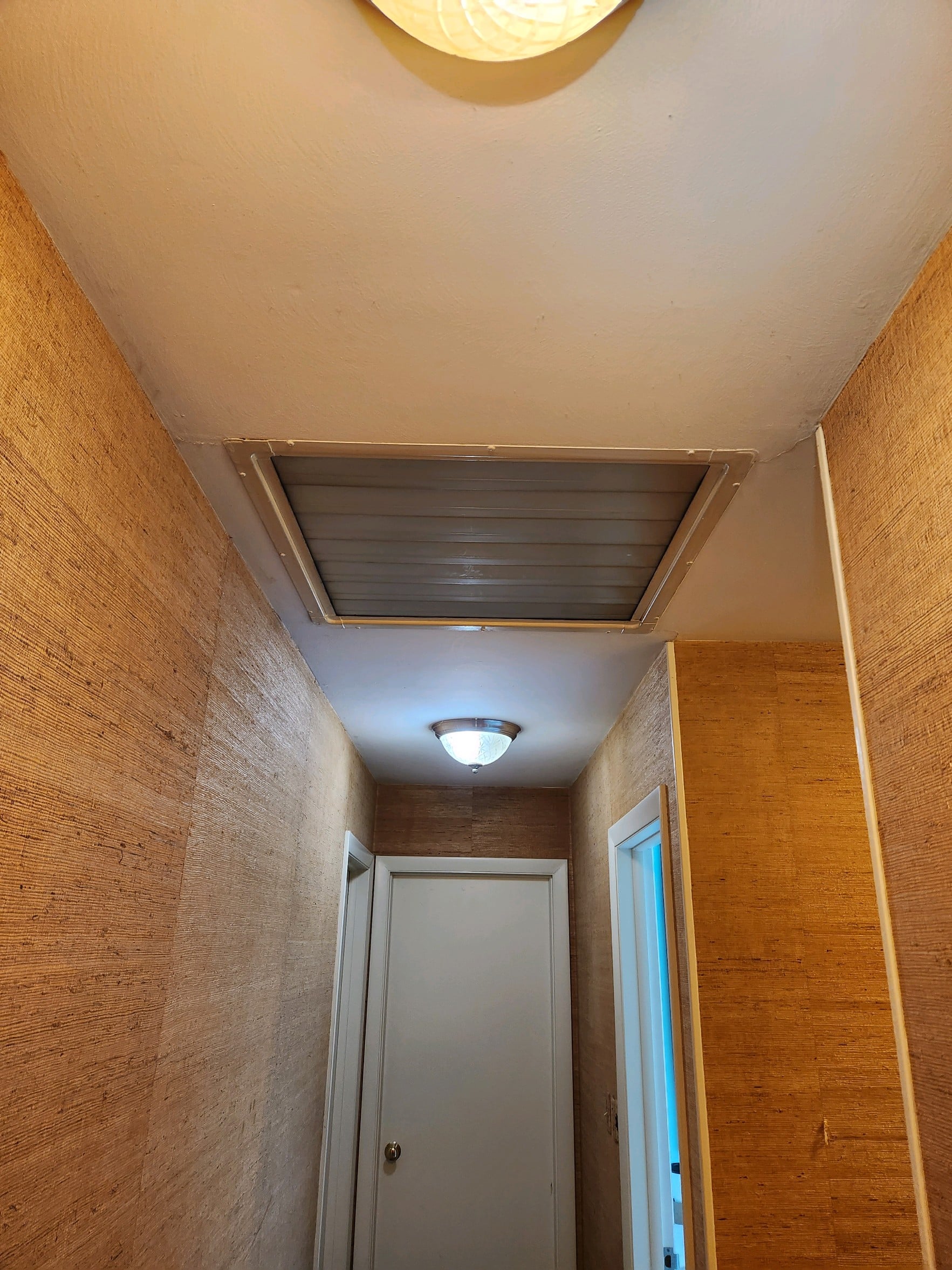 Ceiling of a home's hallway